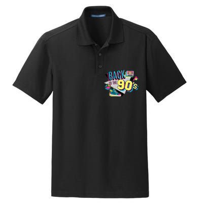 S WoS Vintage Retro Back To 90S Graphic Design Dry Zone Grid Polo