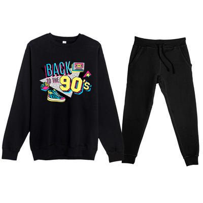 S WoS Vintage Retro Back To 90S Graphic Design Premium Crewneck Sweatsuit Set