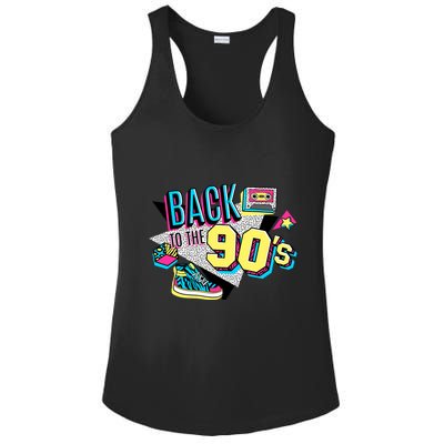 S WoS Vintage Retro Back To 90S Graphic Design Ladies PosiCharge Competitor Racerback Tank