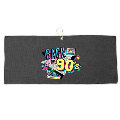 S WoS Vintage Retro Back To 90S Graphic Design Large Microfiber Waffle Golf Towel
