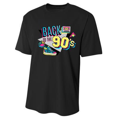 S WoS Vintage Retro Back To 90S Graphic Design Performance Sprint T-Shirt