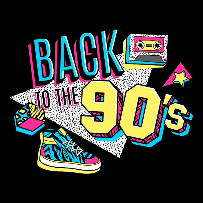 S WoS Vintage Retro Back To 90S Graphic Design Poster