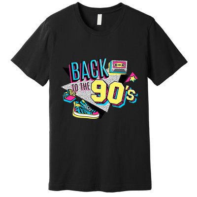 S WoS Vintage Retro Back To 90S Graphic Design Premium T-Shirt