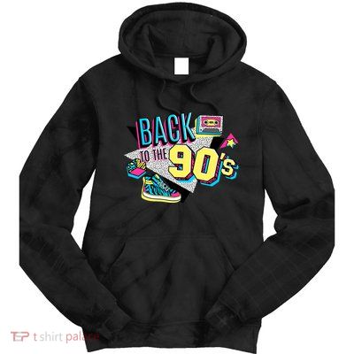 S WoS Vintage Retro Back To 90S Graphic Design Tie Dye Hoodie
