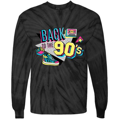 S WoS Vintage Retro Back To 90S Graphic Design Tie-Dye Long Sleeve Shirt