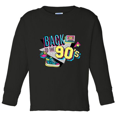 S WoS Vintage Retro Back To 90S Graphic Design Toddler Long Sleeve Shirt