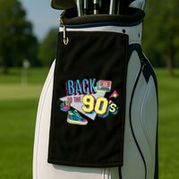 S WoS Vintage Retro Back To 90S Graphic Design Golf Towel