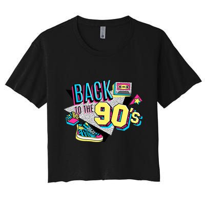 S WoS Vintage Retro Back To 90S Graphic Design Crop Top