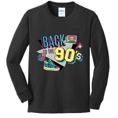 S WoS Vintage Retro Back To 90S Graphic Design Kids Long Sleeve Shirt