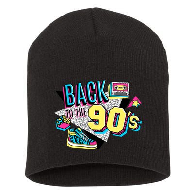 S WoS Vintage Retro Back To 90S Graphic Design Short Acrylic Beanie