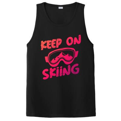 Ski Winter Vacation Keep On Skiing Cute Gift PosiCharge Competitor Tank