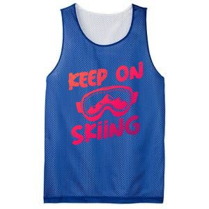 Ski Winter Vacation Keep On Skiing Cute Gift Mesh Reversible Basketball Jersey Tank