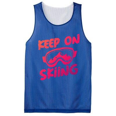 Ski Winter Vacation Keep On Skiing Cute Gift Mesh Reversible Basketball Jersey Tank