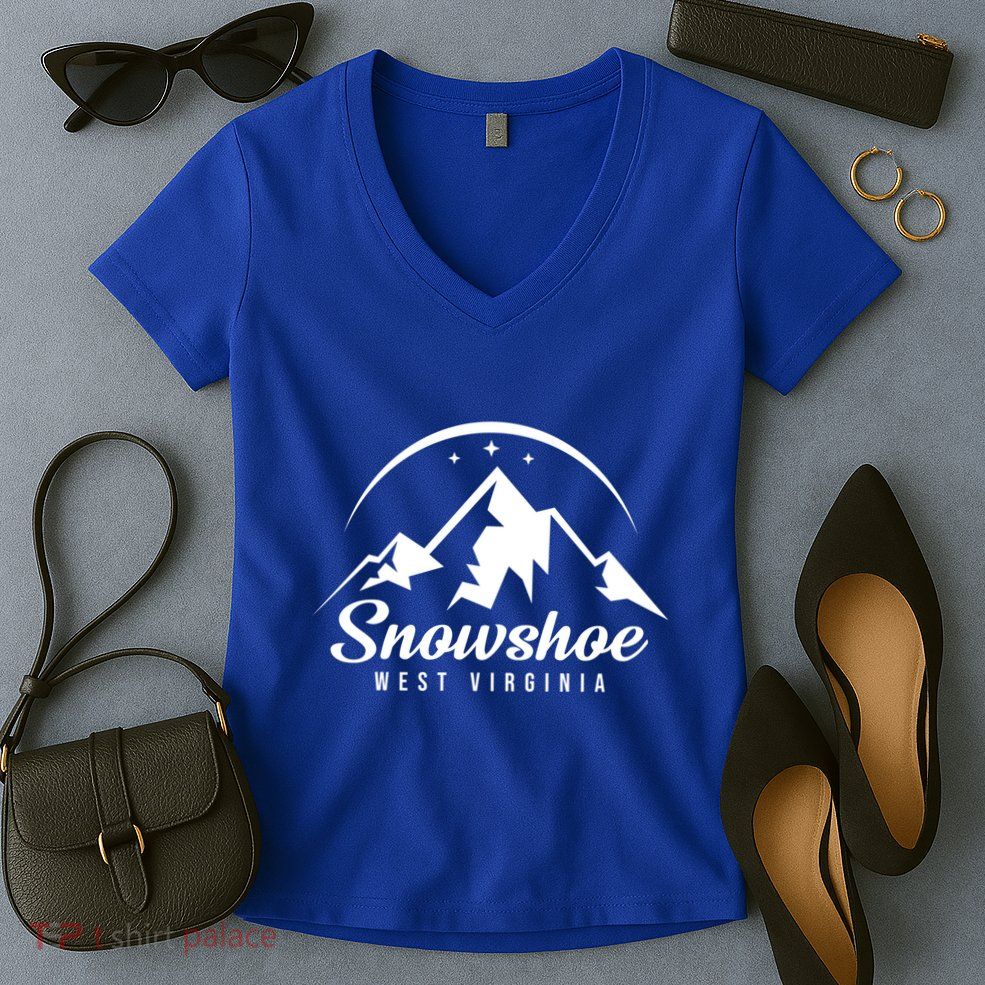 Snowshoe West Virginia Ski Resort Skiing Snowboarding Gift Women's V-Neck T-Shirt