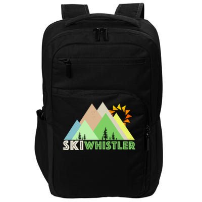 Ski Whistlerretro Vintage Whistler Bc Impact Tech Backpack