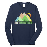 Ski Whistlerretro Vintage Whistler Bc Long Sleeve Shirt