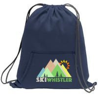 Ski Whistlerretro Vintage Whistler Bc Sweatshirt Cinch Pack Bag