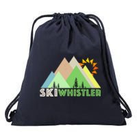 Ski Whistlerretro Vintage Whistler Bc Drawstring Bag