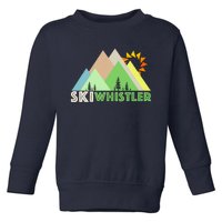 Ski Whistlerretro Vintage Whistler Bc Toddler Sweatshirt