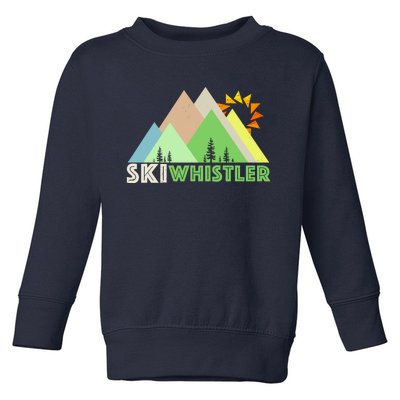 Ski Whistlerretro Vintage Whistler Bc Toddler Sweatshirt