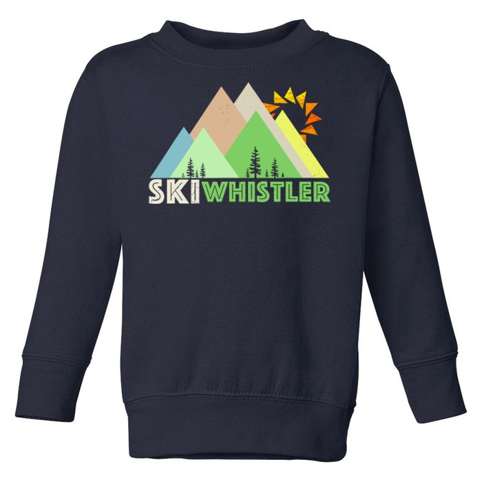 Ski Whistlerretro Vintage Whistler Bc Toddler Sweatshirt