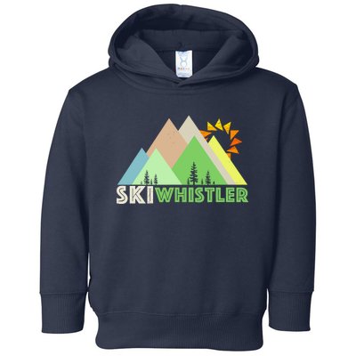 Ski Whistlerretro Vintage Whistler Bc Toddler Hoodie