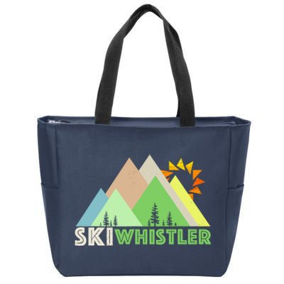 Ski Whistlerretro Vintage Whistler Bc Zip Tote Bag