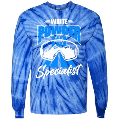 Skiing Winter Vaccation Ski Lover Cool Gift Tie-Dye Long Sleeve Shirt