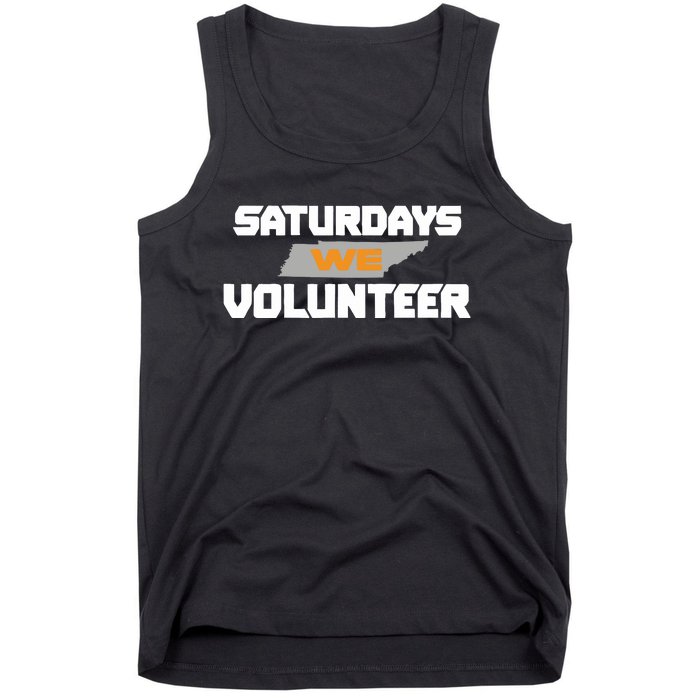 Saturdays We Volunteer Tennessee Football Tank Top