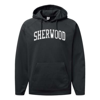 Sherwood Wi Vintage Athletic Sports Performance Fleece Hoodie