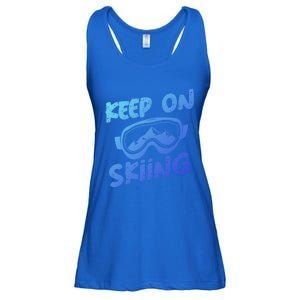 Ski Winter Vacation Keep On Skiing Gift Ladies Essential Flowy Tank