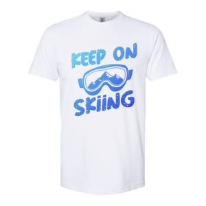 Ski Winter Vacation Keep On Skiing Gift Softstyle® CVC T-Shirt