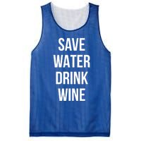 Save Water Wine Lover Meaningful Gift Mesh Reversible Basketball Jersey Tank