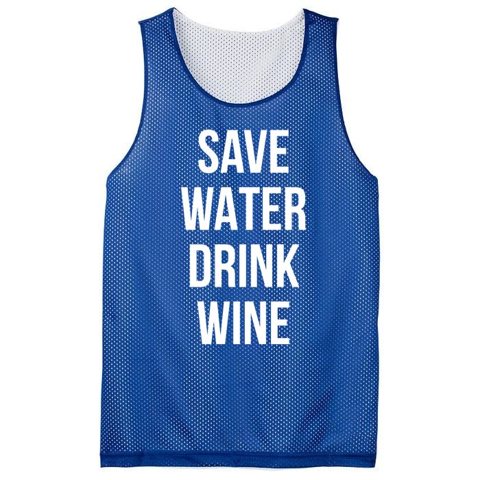 Save Water Wine Lover Meaningful Gift Mesh Reversible Basketball Jersey Tank