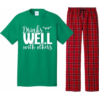 S Well With Others Funny Alcohol Cocktail Party Gift Pajama Set