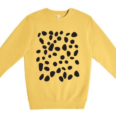 Spotted White With Black Polka Dots Dalmatian Premium Crewneck Sweatshirt