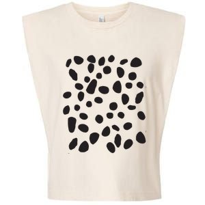 Spotted White With Black Polka Dots Dalmatian Garment-Dyed Women's Muscle Tee