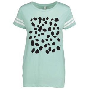 Spotted White With Black Polka Dots Dalmatian Enza Ladies Jersey Football T-Shirt