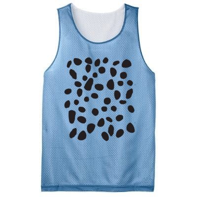 Spotted White With Black Polka Dots Dalmatian Mesh Reversible Basketball Jersey Tank