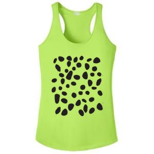 Spotted White With Black Polka Dots Dalmatian Ladies PosiCharge Competitor Racerback Tank