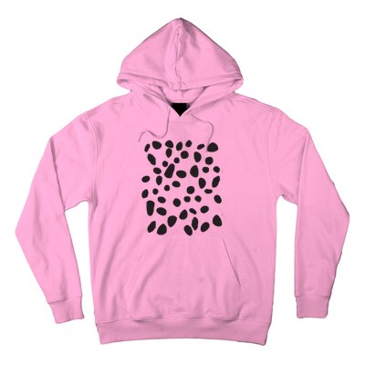 Spotted White With Black Polka Dots Dalmatian Hoodie