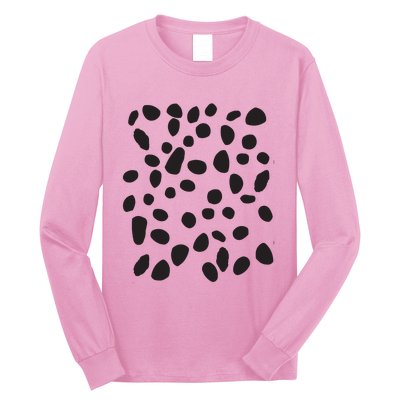 Spotted White With Black Polka Dots Dalmatian Long Sleeve Shirt