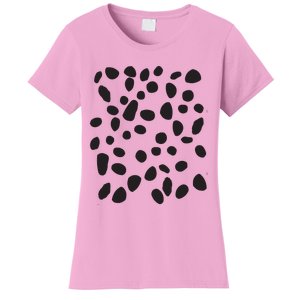 Spotted White With Black Polka Dots Dalmatian Women's T-Shirt