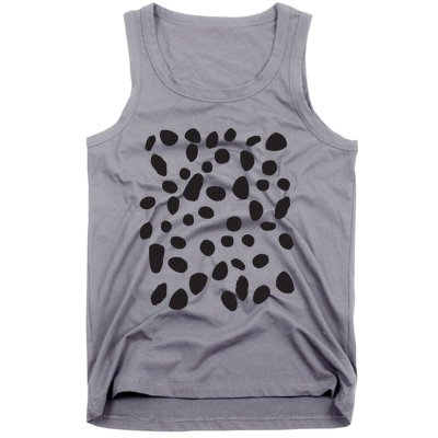 Spotted White With Black Polka Dots Dalmatian Tank Top