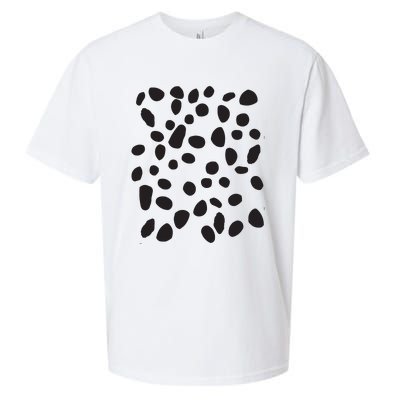 Spotted White With Black Polka Dots Dalmatian Sueded Cloud Jersey T-Shirt