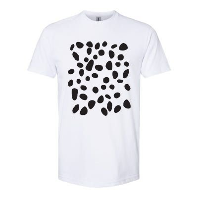 Spotted White With Black Polka Dots Dalmatian Softstyle CVC T-Shirt