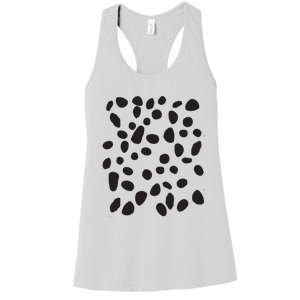 Spotted White With Black Polka Dots Dalmatian Women's Racerback Tank