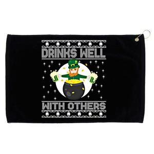 S Well With Others Funny St PaddyS Day Green Ugly Xmas Funny Gift Grommeted Golf Towel