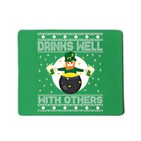 S Well With Others Funny St PaddyS Day Green Ugly Xmas Funny Gift Mousepad