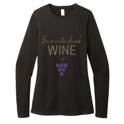 Save Water Wine Saying For Wine Connoisseurs Gift Womens CVC Long Sleeve Shirt